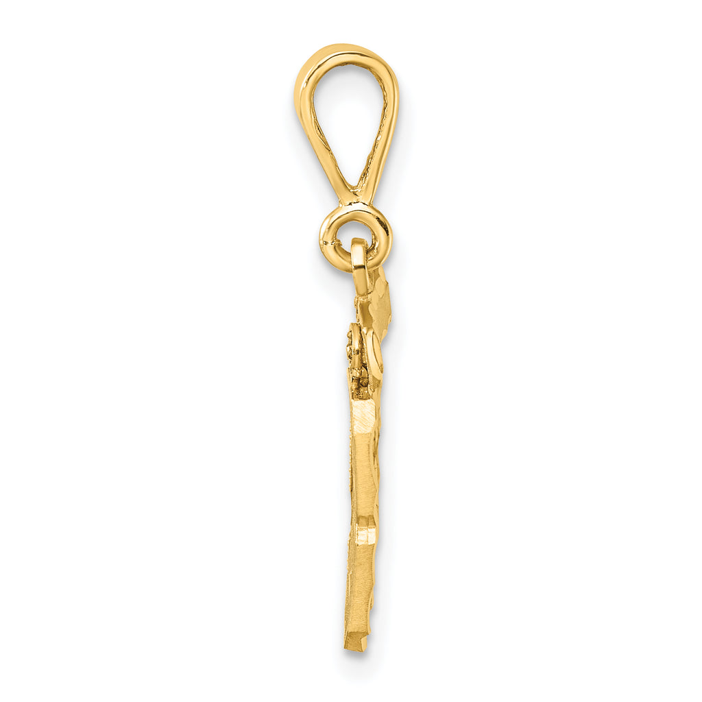 14K Small Diamond-cut Number 89 Charm