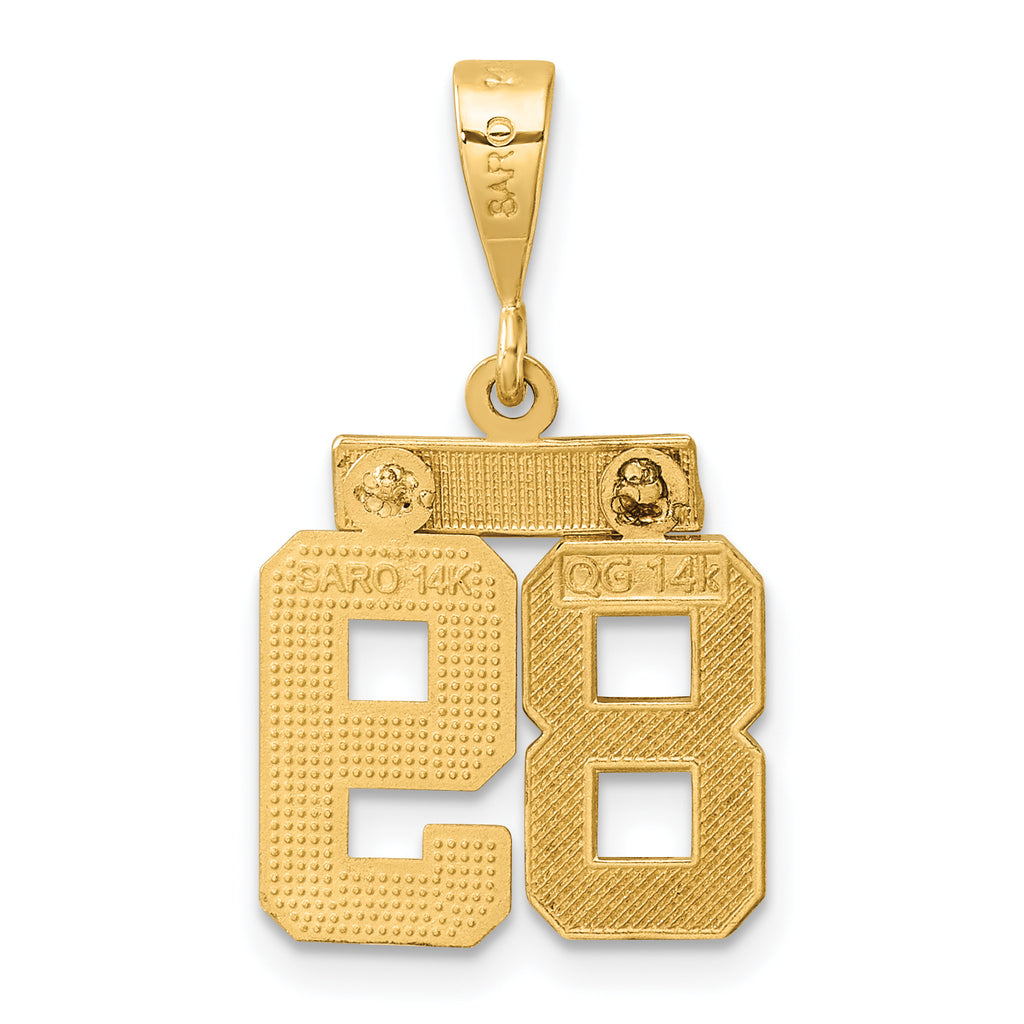 14K Small Diamond-cut Number 89 Charm