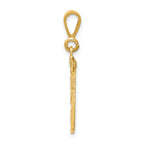 14K Small Diamond-cut Number 96 Charm