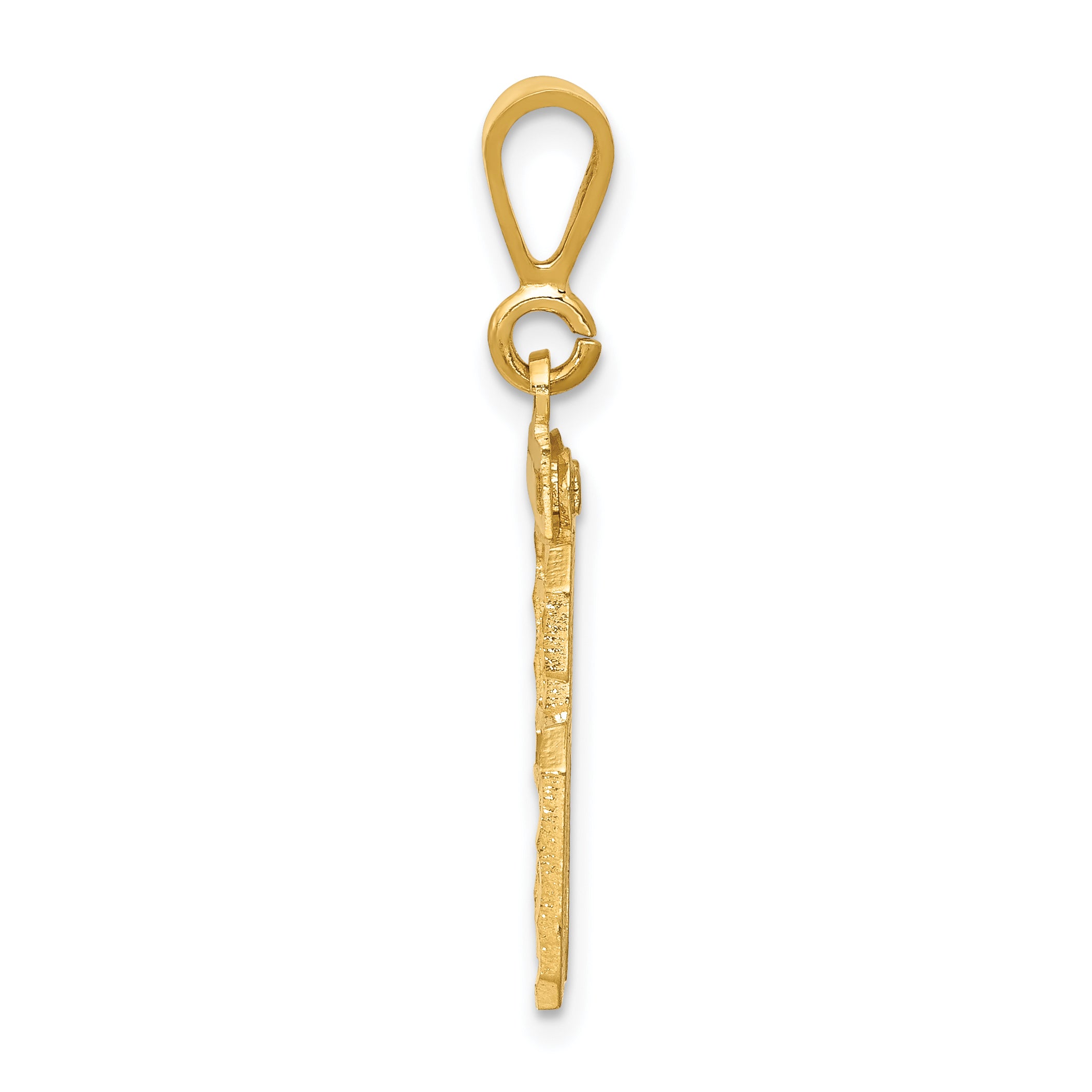 14K Small Diamond-cut Number 96 Charm