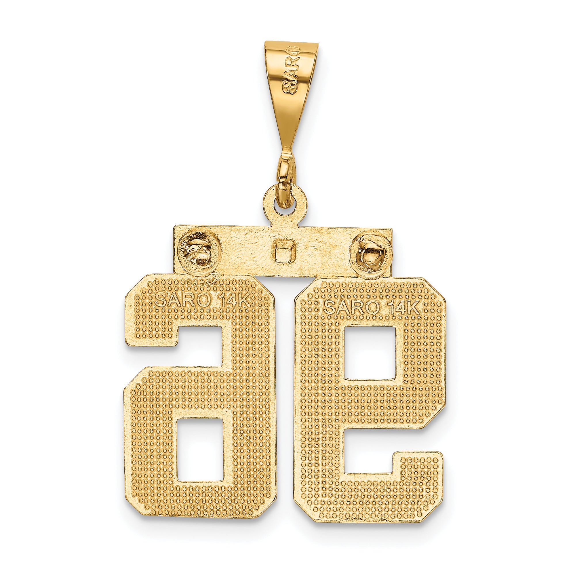 14K Small Diamond-cut Number 96 Charm