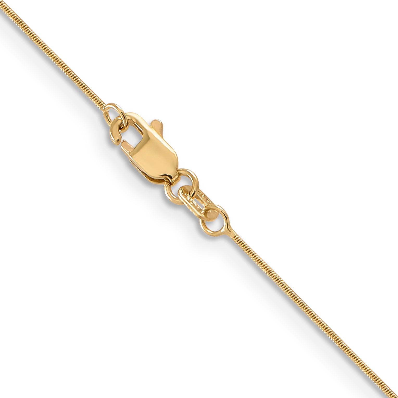 14K Gold Polished Snake Chain Necklace with Lobster Clasp