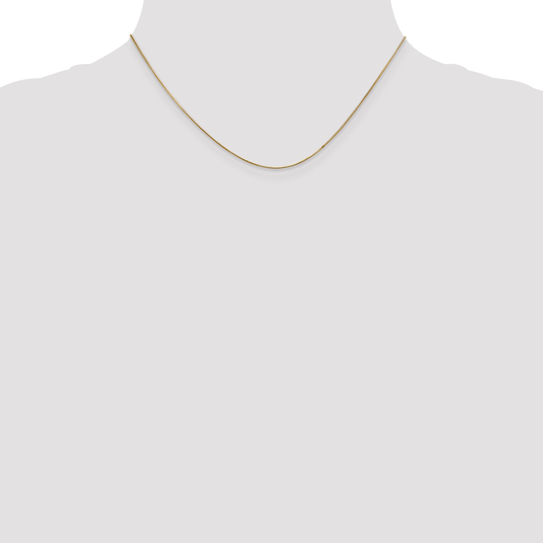 14K Gold Polished Snake Chain Necklace with Lobster Clasp