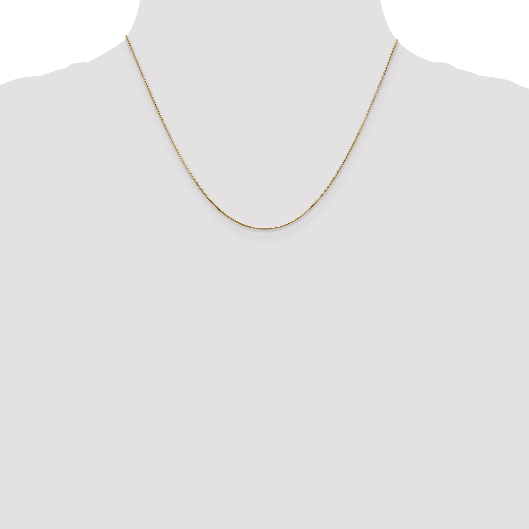 14K Gold Polished Snake Chain Necklace with Lobster Clasp