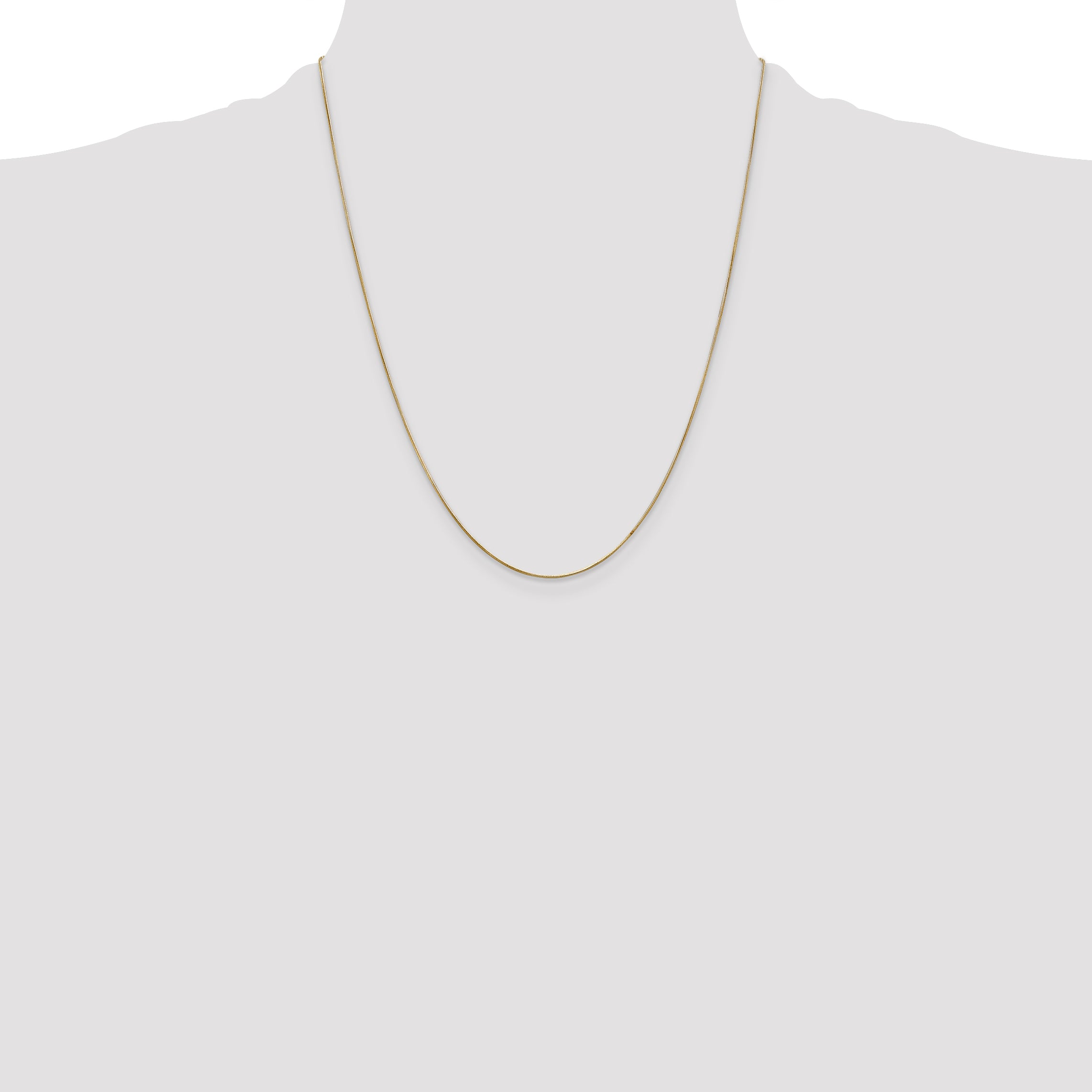 14K Gold Polished Snake Chain Necklace with Lobster Clasp