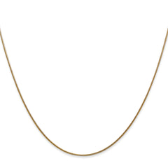 14K 14 inch .8mm Round Snake with Lobster Clasp Chain