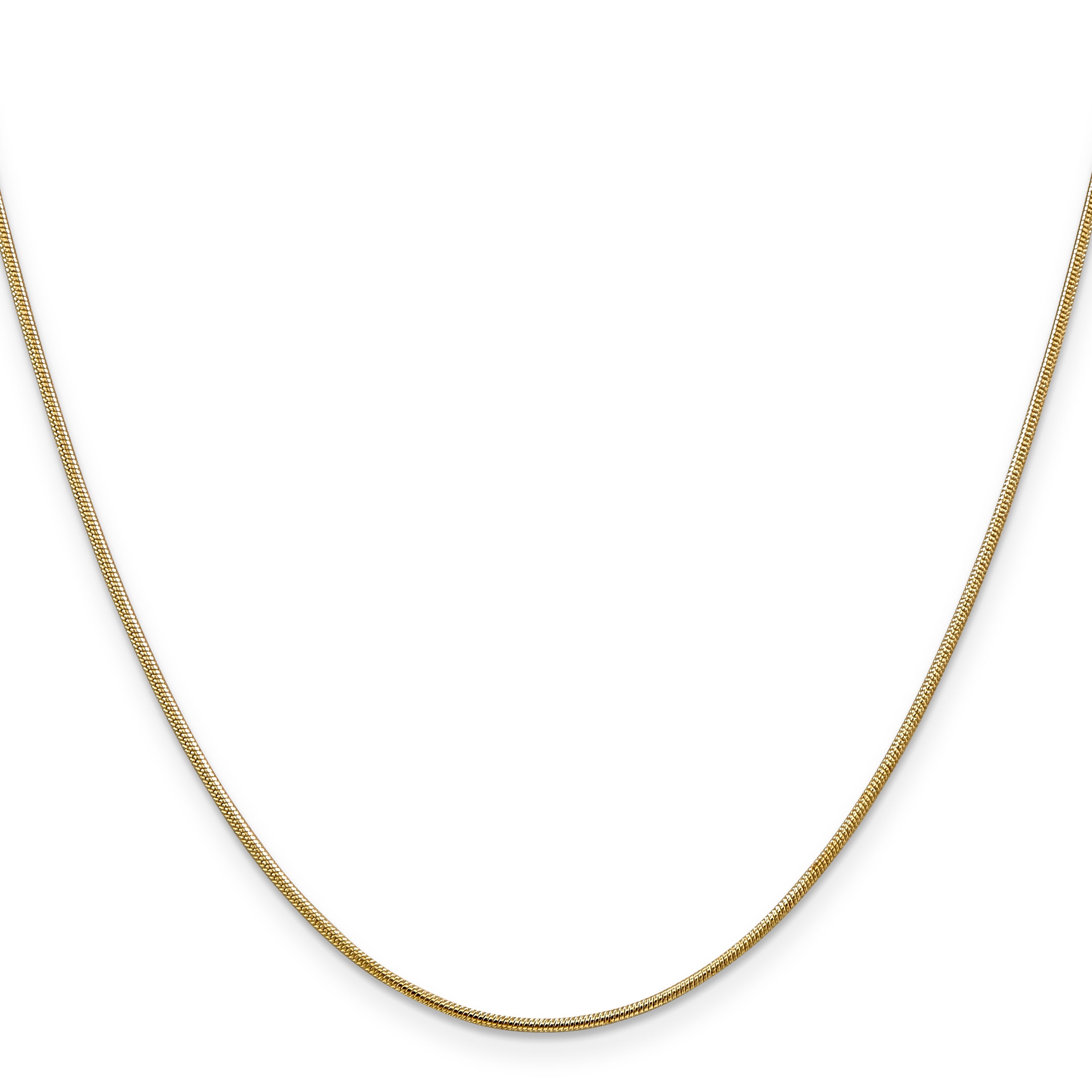 14k 1.1mm Round Snake Chain