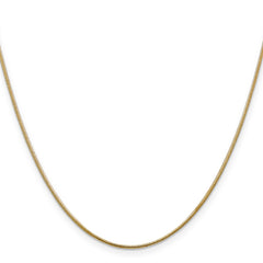 14k 1.1mm Round Snake Chain