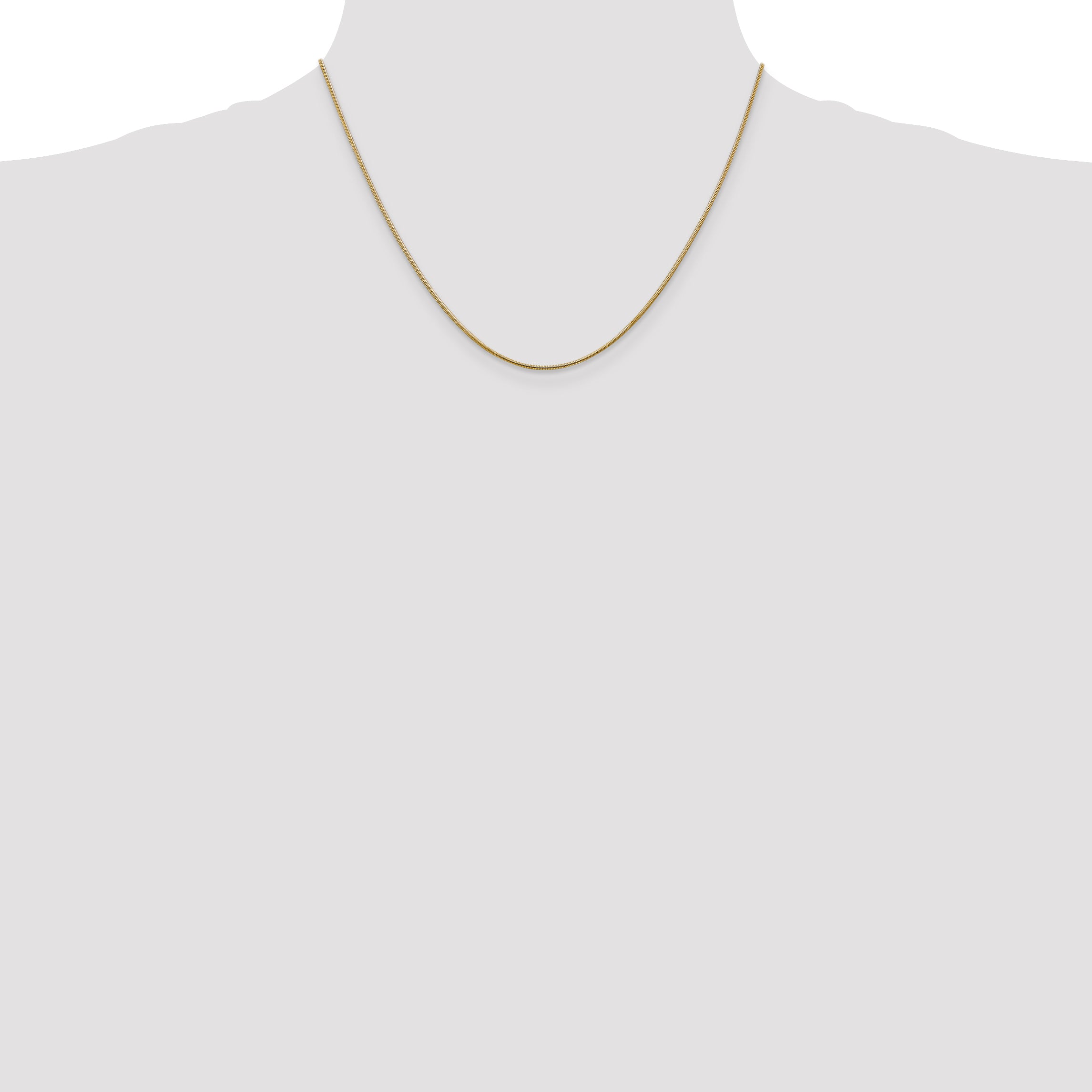 14k 1.1mm Round Snake Chain