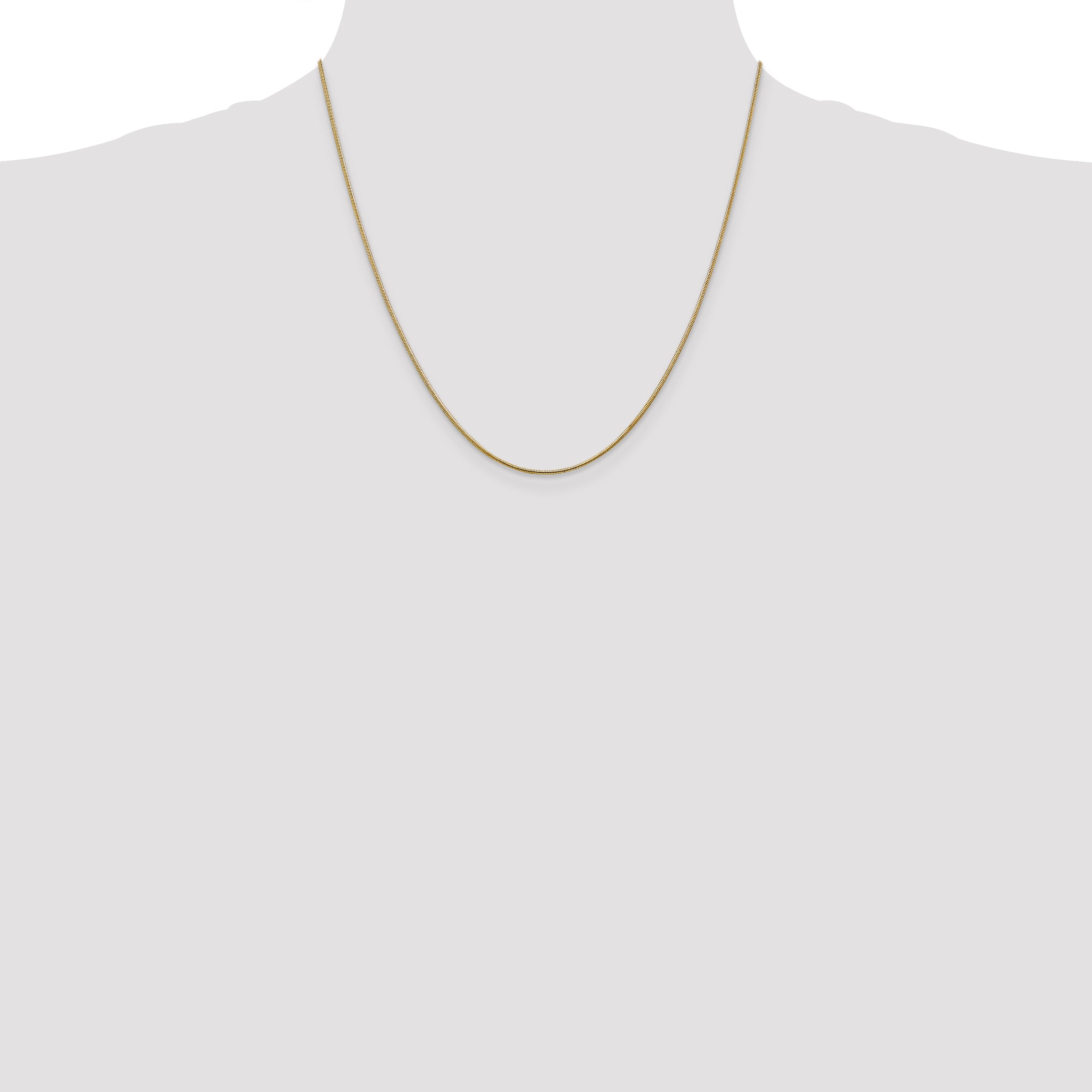 14k 1.1mm Round Snake Chain