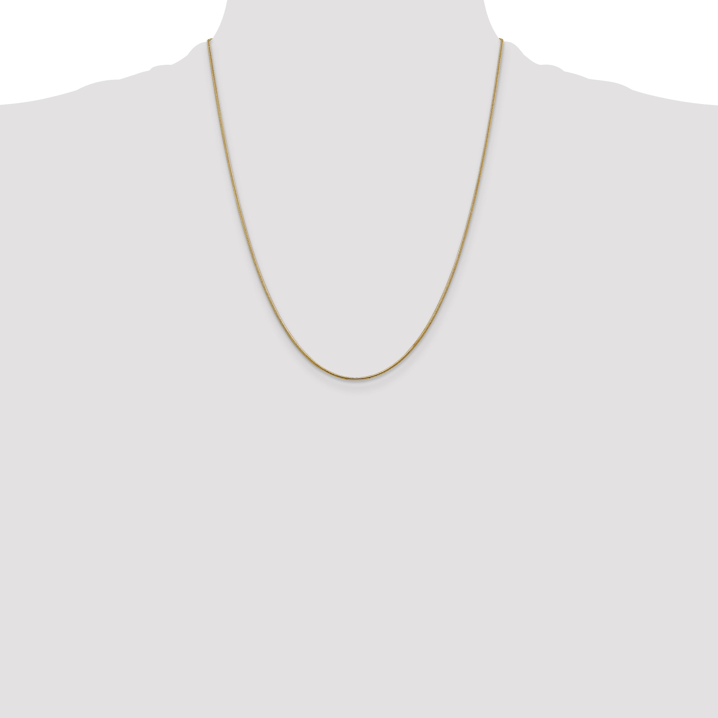 14k 1.1mm Round Snake Chain