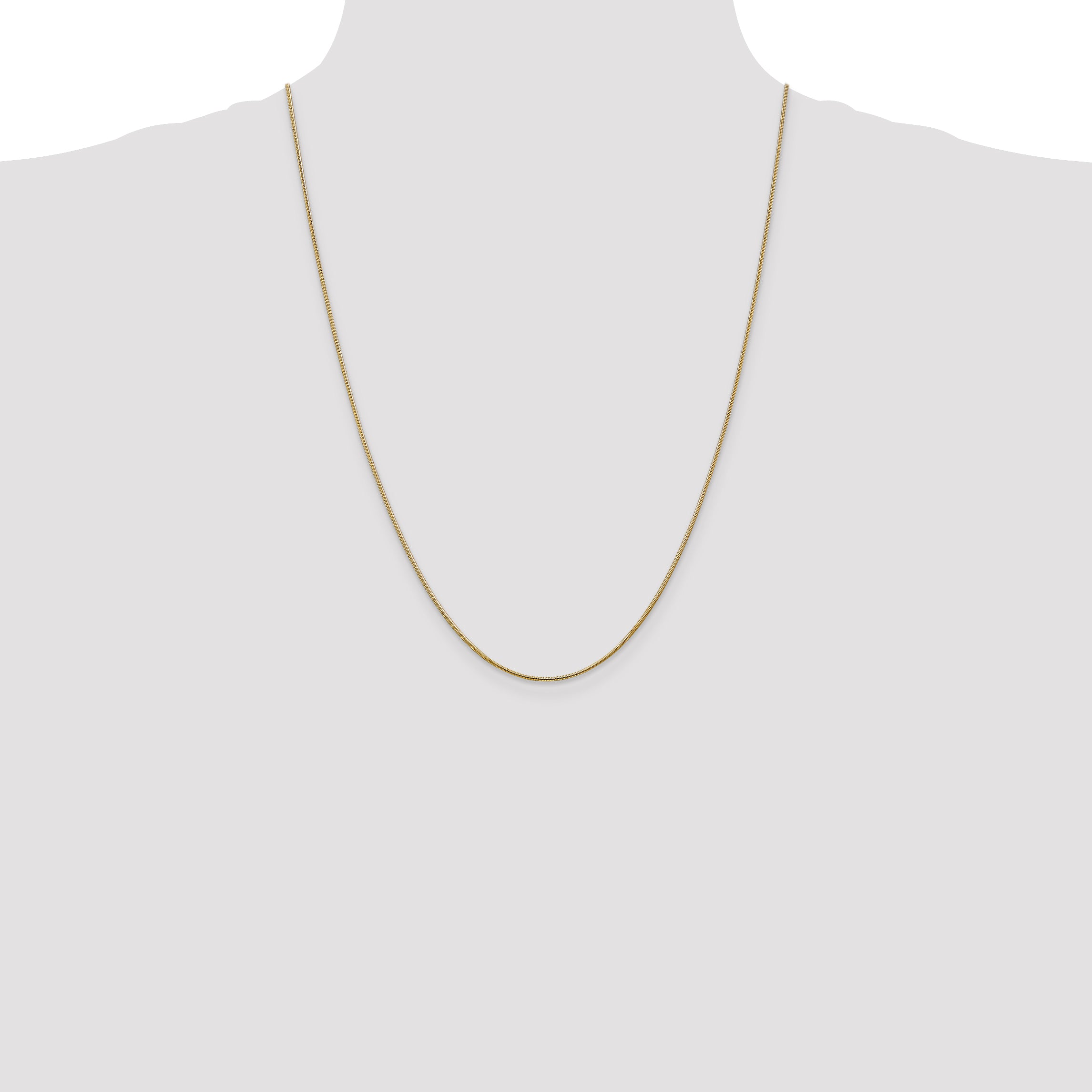 14k 1.1mm Round Snake Chain