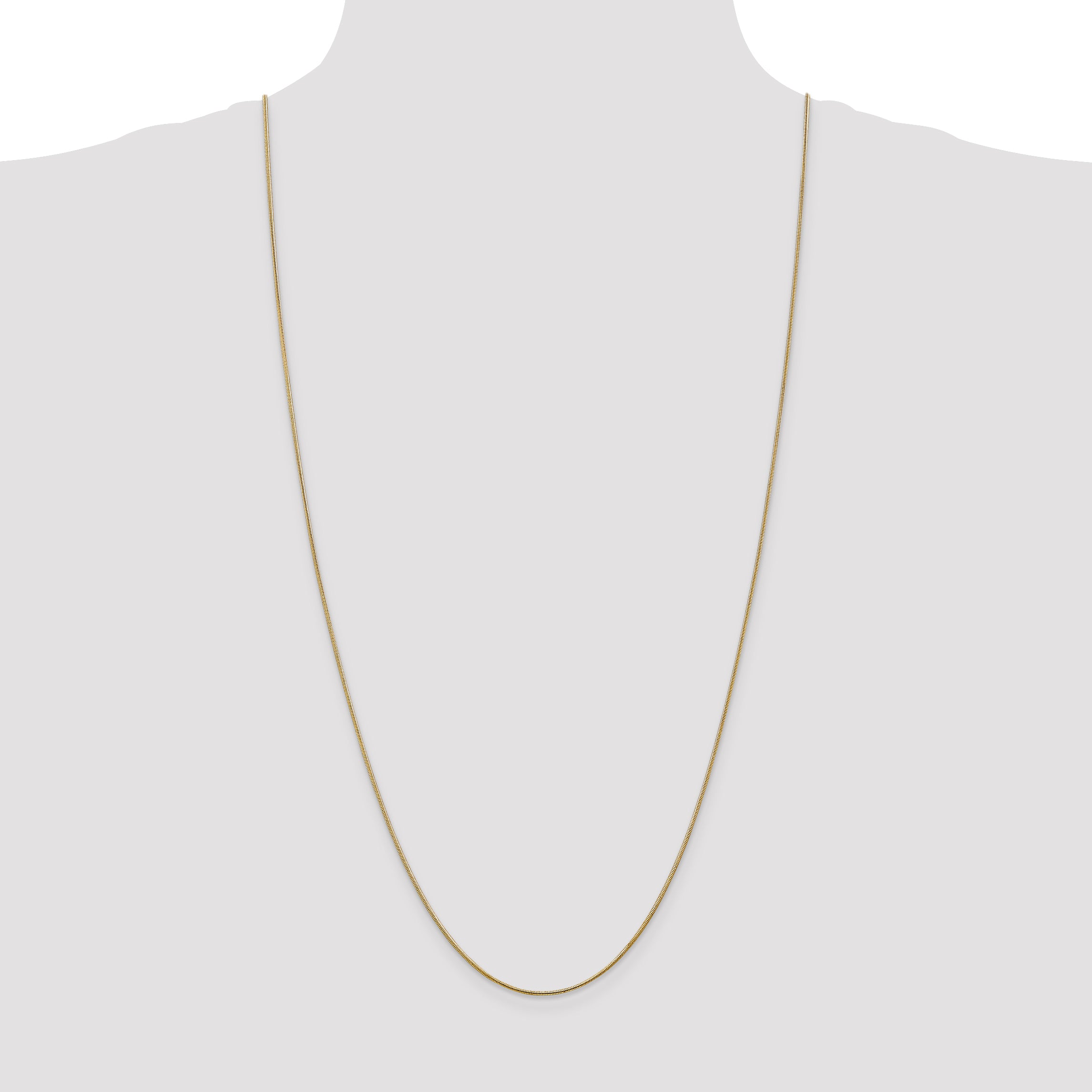 14k 1.1mm Round Snake Chain