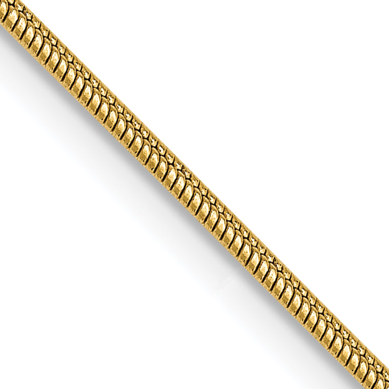 14k 1.1mm Round Snake Chain