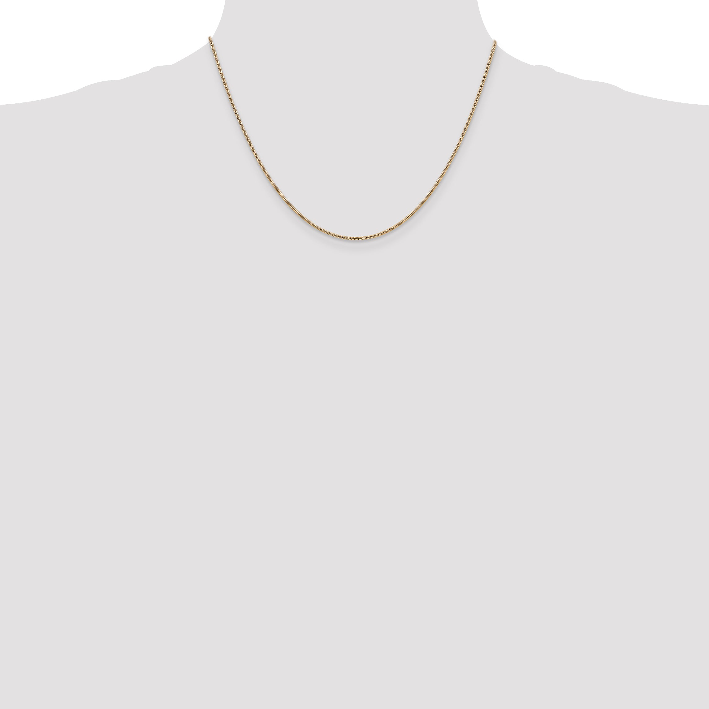 14k 1.2mm Round Snake Chain