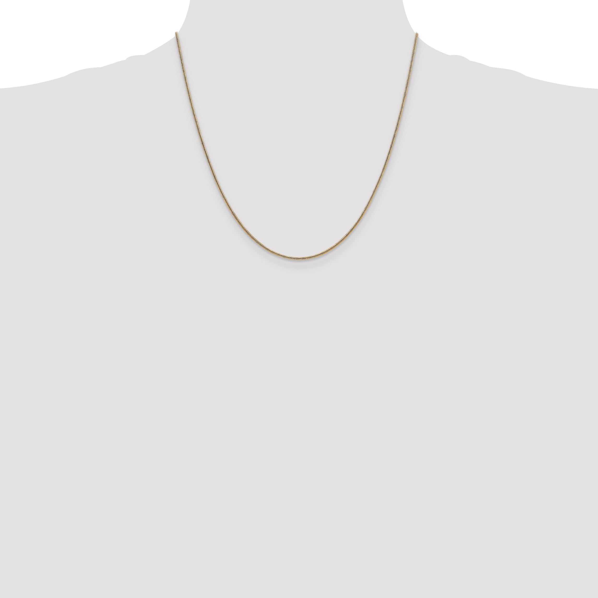 14k 1.2mm Round Snake Chain