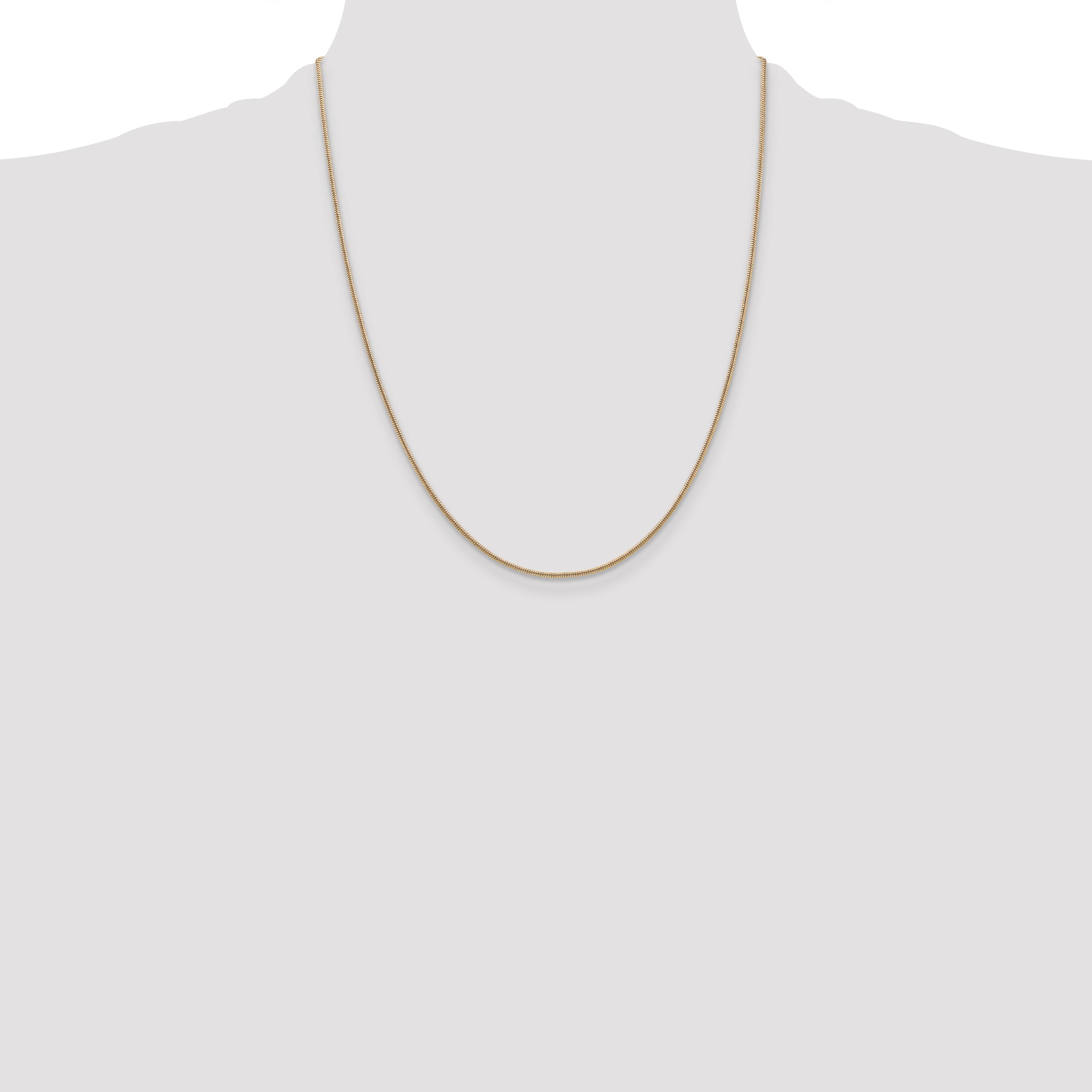 14k 1.2mm Round Snake Chain