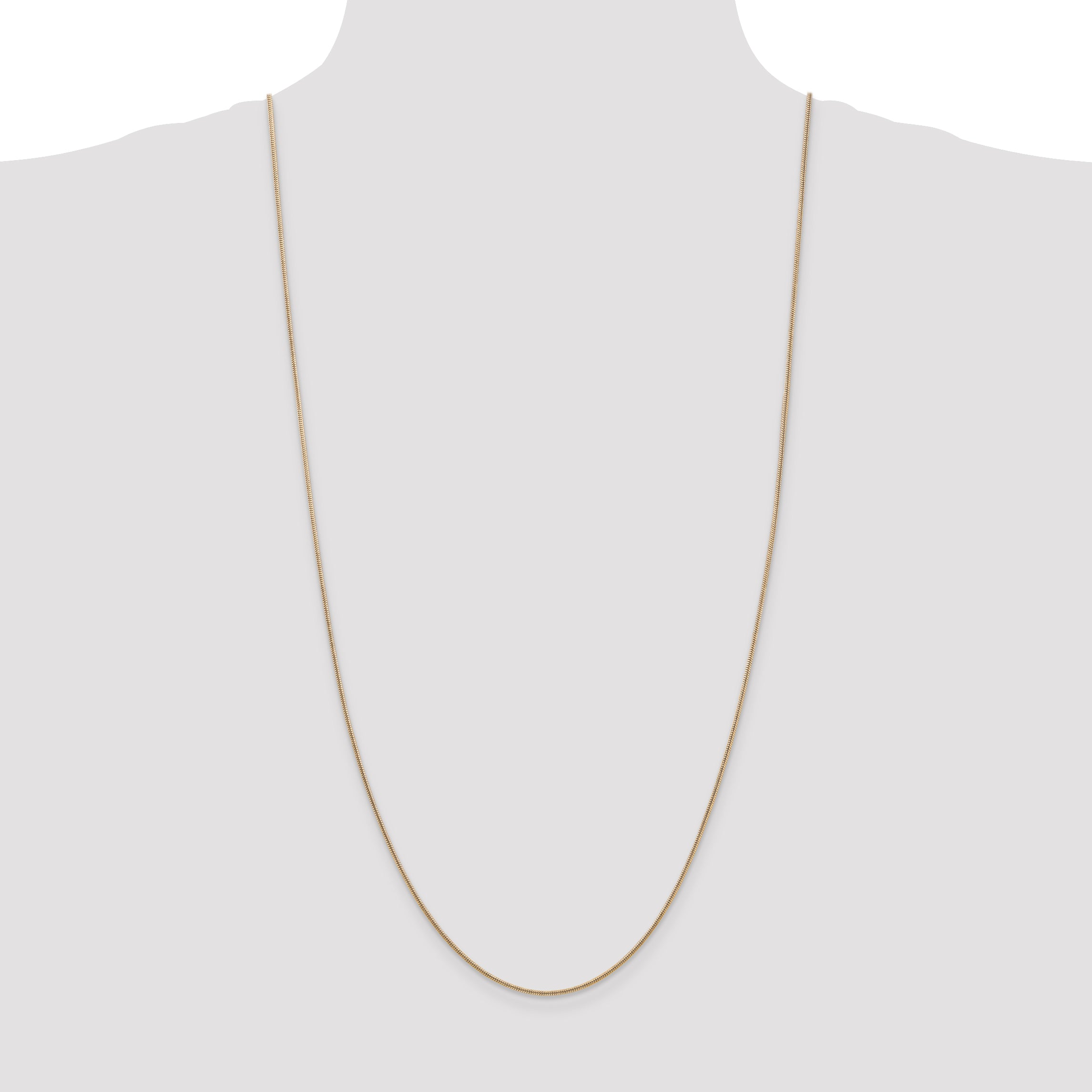 14k 1.2mm Round Snake Chain