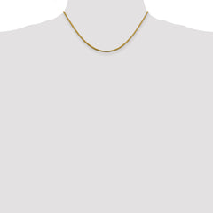 14K 16 inch 1.85mm Round Snake Lobster Clasp Chain