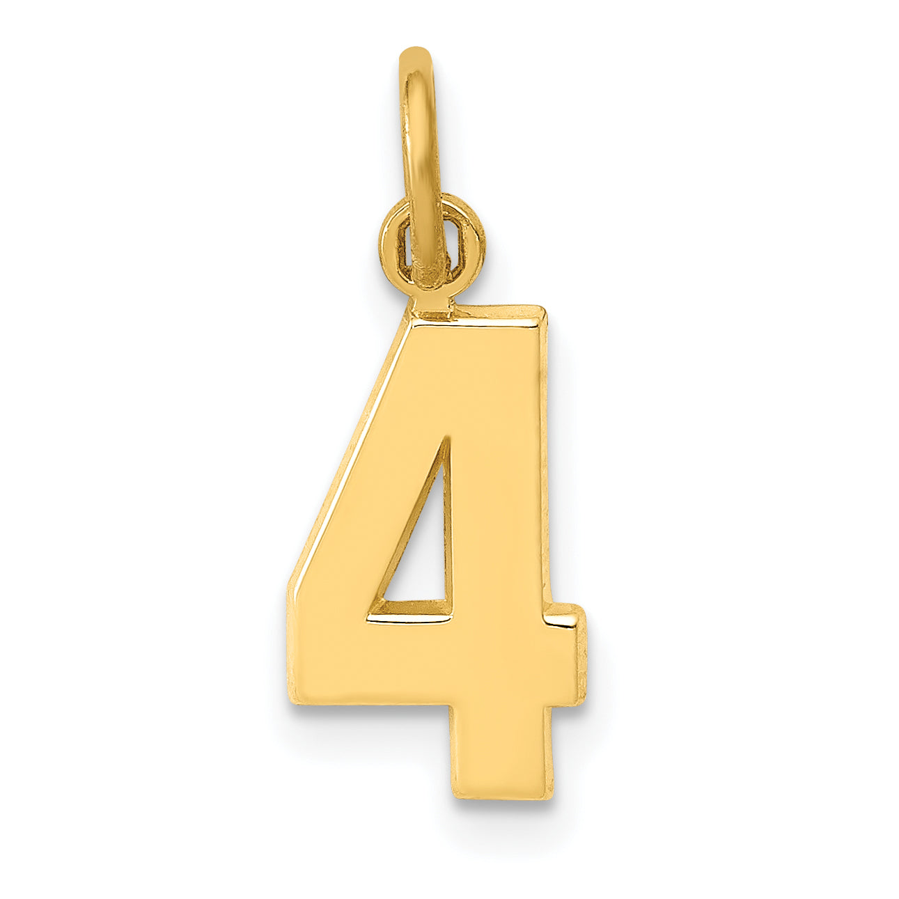 14k Small Polished Number 4 Charm Main image