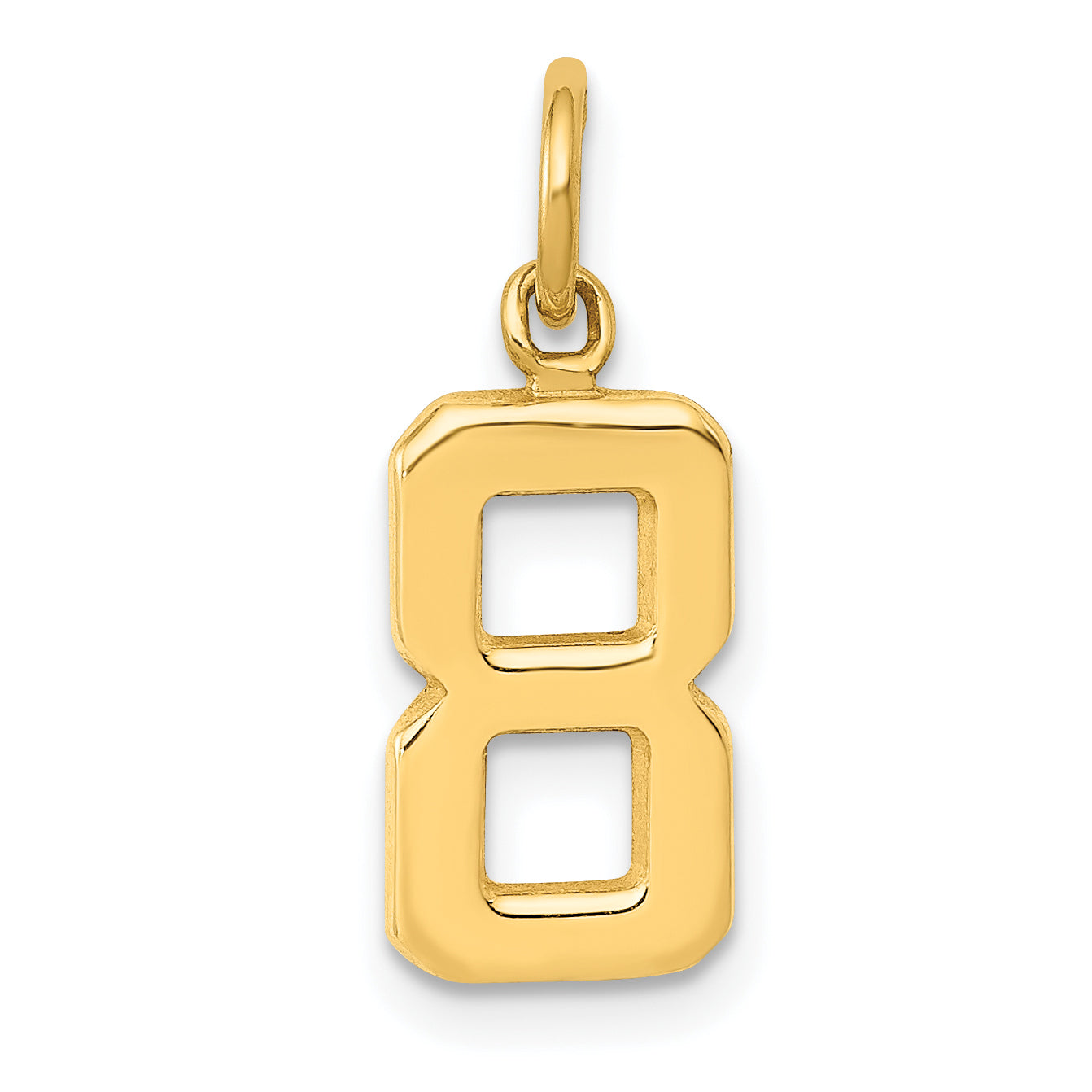 14k Small Polished Number 8 Charm Main image