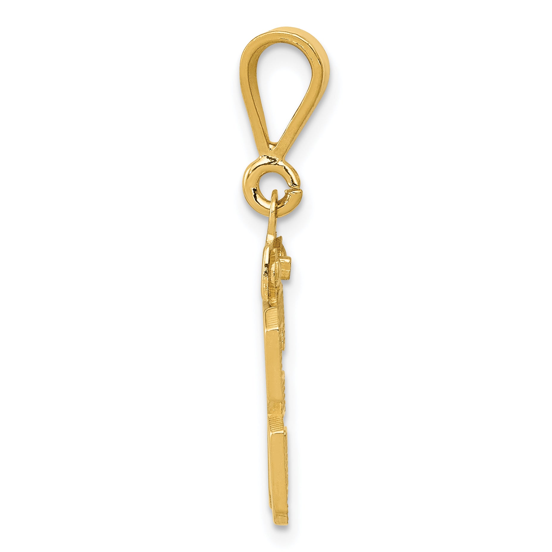 14K Small Polished Number 33 Charm Secondary image