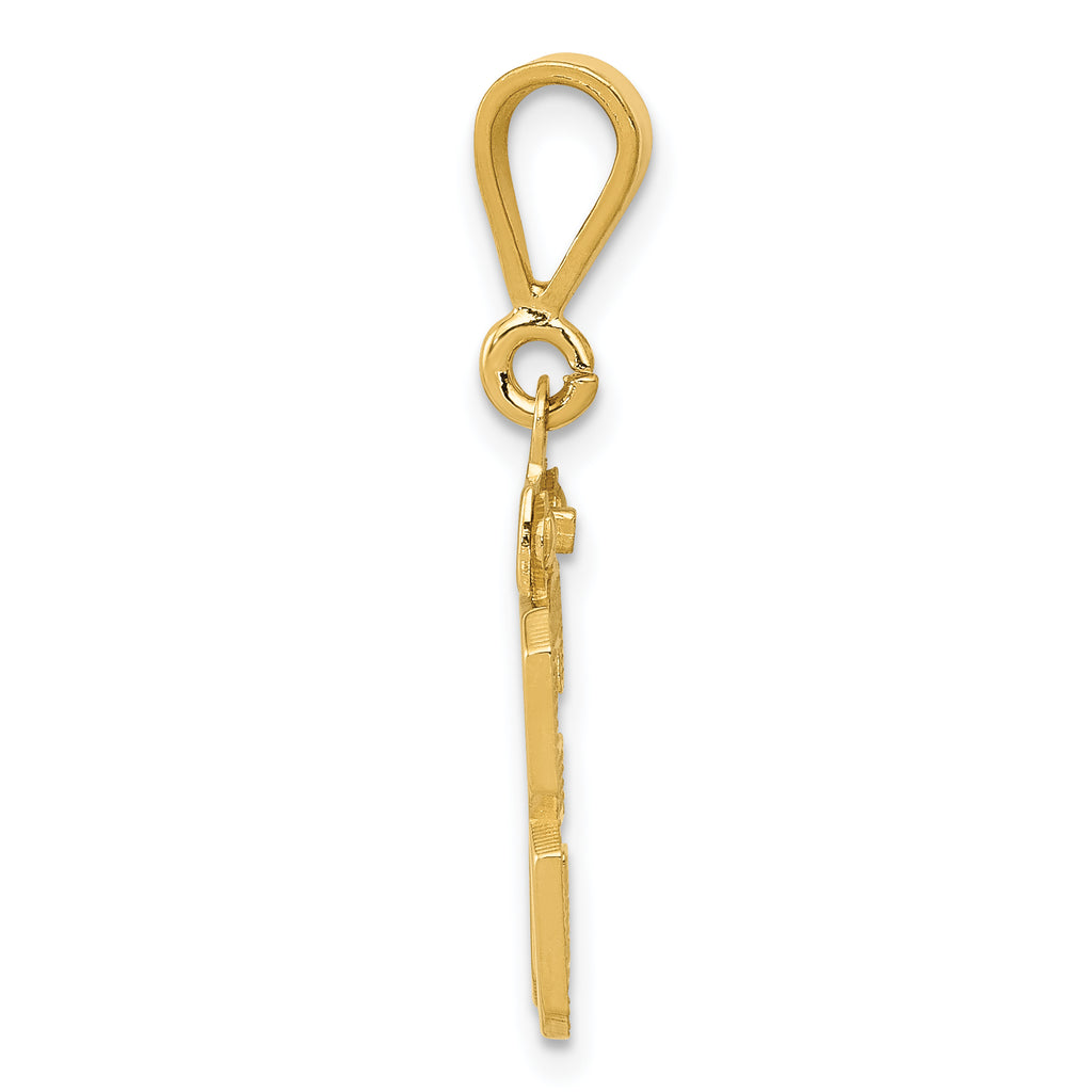 14K Small Polished Number 33 Charm