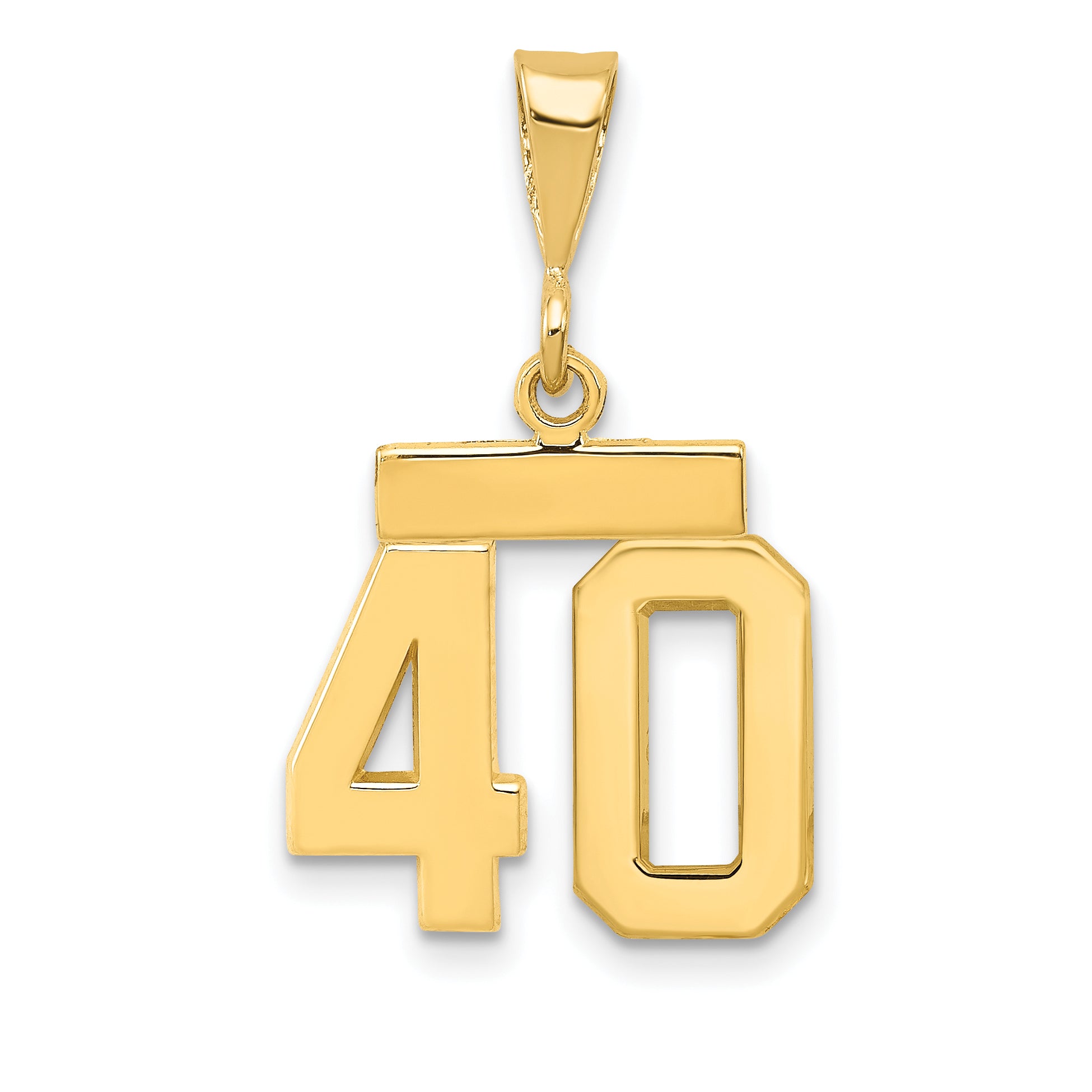 14k Small Polished Number 40 Charm Main image
