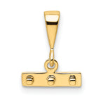 14K Small Polished Top Charm