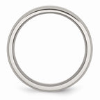 Sophia Jewelers Stainless Steel Comfort Fit Beveled Edge Wedding Band
