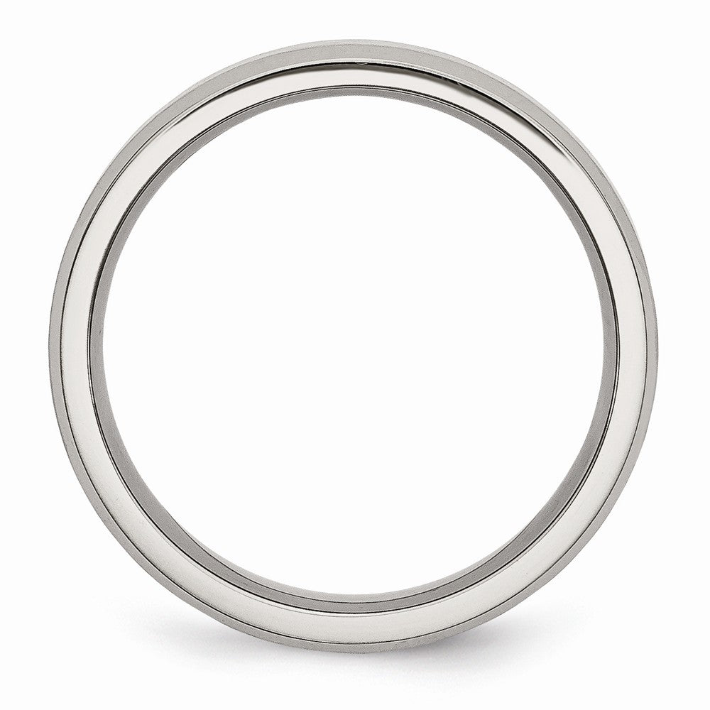 Sophia Jewelers Stainless Steel Comfort Fit Beveled Edge Wedding Band