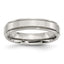 Ridged Edge Wedding Band in Stainless Steel, 5mm