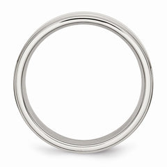 Sophia Jewelers Stainless Steel Polished Wedding Band with Ridged Comfort Fit - 6 - 6