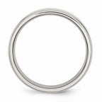 Sophia Jewelers Stainless Steel Ridged Edge Polished 7mm Engravable Wedding Band