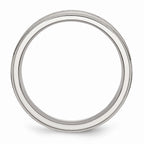 Sophia Jewelers Satin & Polished 6mm Stainless Steel Engravable Wedding Band