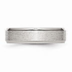 Sophia Jewelers Satin & Polished 6mm Stainless Steel Engravable Wedding Band