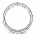 Cross Comfort-Fit Wedding Band in Stainless Steel, 8mm