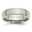 Sophia Jewelers Stainless Steel Comfort Fit Beveled Edge Wedding Band