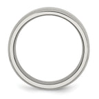 Beveled-Edge Wedding Band in Stainless Steel, 8mm