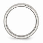 Beveled-Edge Comfort-Fit Wedding Band in Stainless Steel, 8mm