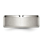 Beveled-Edge Wedding Band in Stainless Steel, 8mm