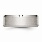 Beveled-Edge Comfort-Fit Wedding Band in Stainless Steel, 8mm