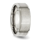 Beveled-Edge Wedding Band in Stainless Steel, 8mm