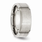 Beveled-Edge Comfort-Fit Wedding Band in Stainless Steel, 8mm