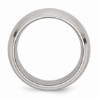 Sophia Jewelers Stainless Steel Wedding Band with Engravable Beveled Edge