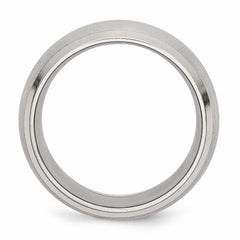 Sophia Jewelers Stainless Steel Wedding Band with Engravable Beveled Edge
