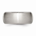 Sophia Jewelers Stainless Steel Wedding Band with Engravable Beveled Edge