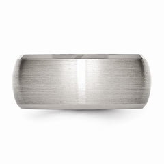 Sophia Jewelers Stainless Steel Wedding Band with Engravable Beveled Edge