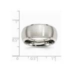 Stainless Steel Beveled Edge 10mm Brushed and Polished Band