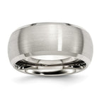 Sophia Jewelers Stainless Steel Wedding Band with Engravable Beveled Edge